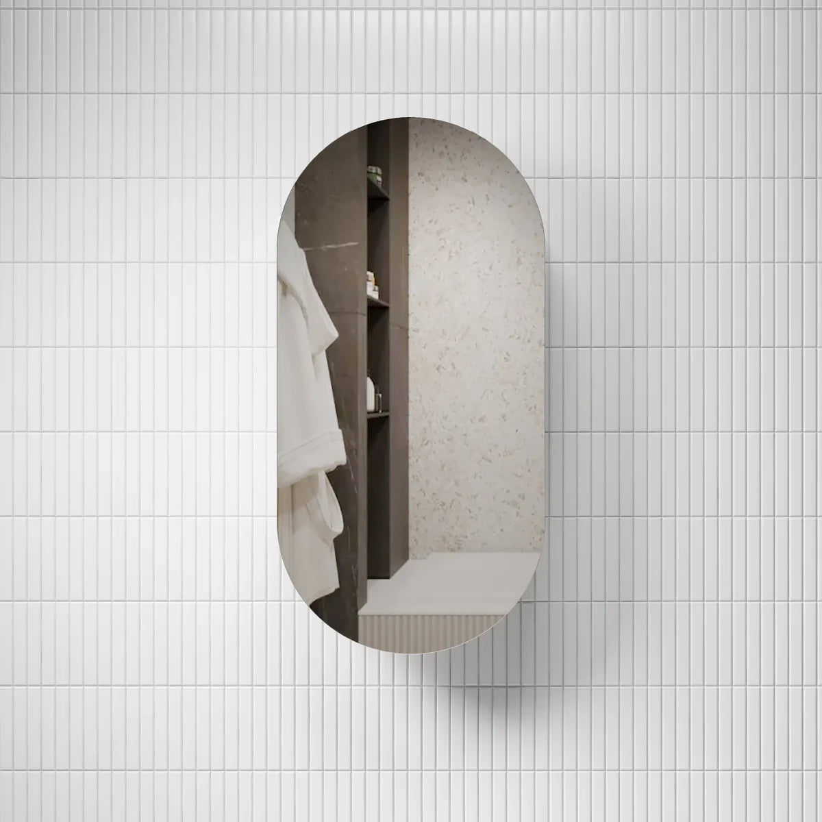 Oval Shaving Cabinet