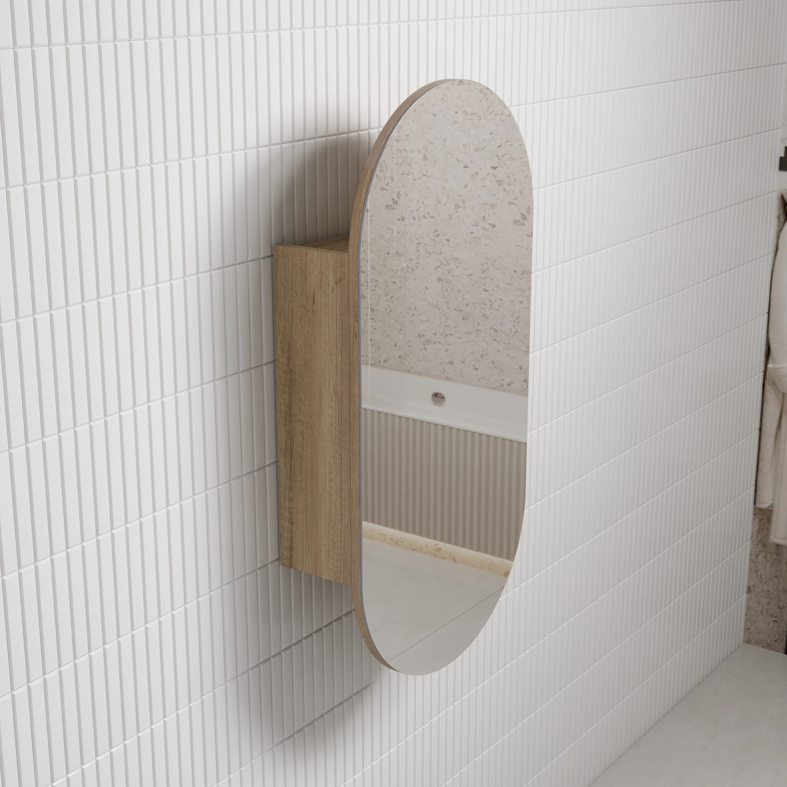 Oval Shaving Cabinet