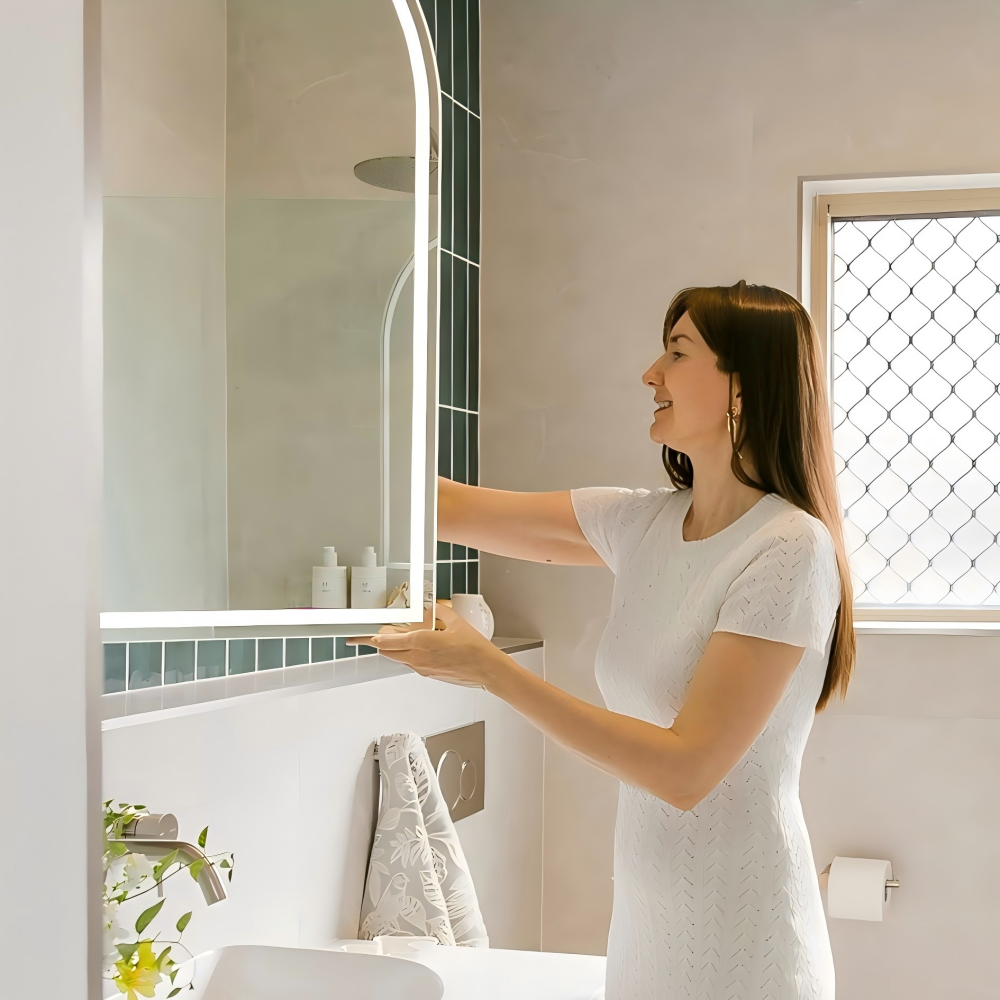 LED Arch Shaving Cabinet