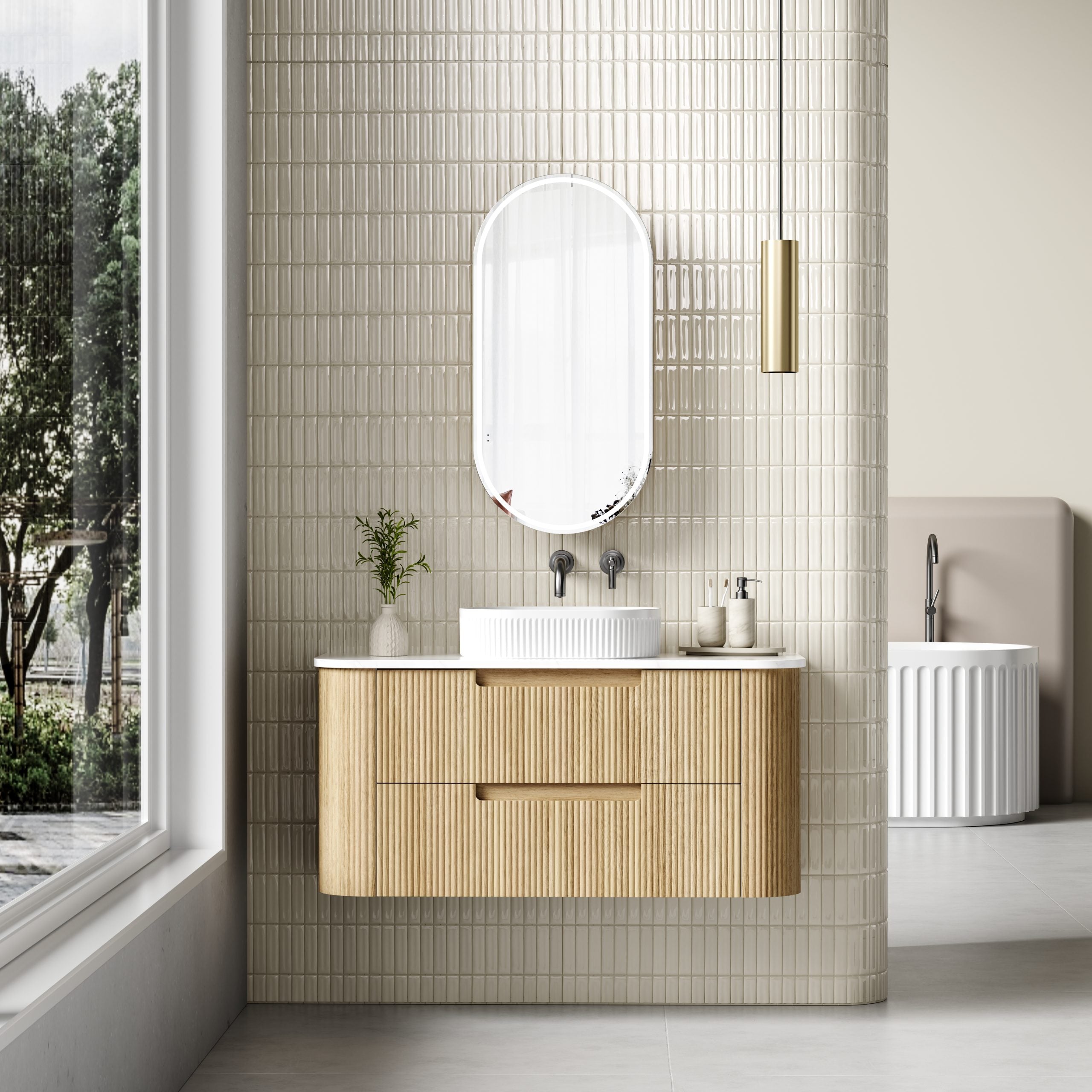 Oval Shaving Cabinet