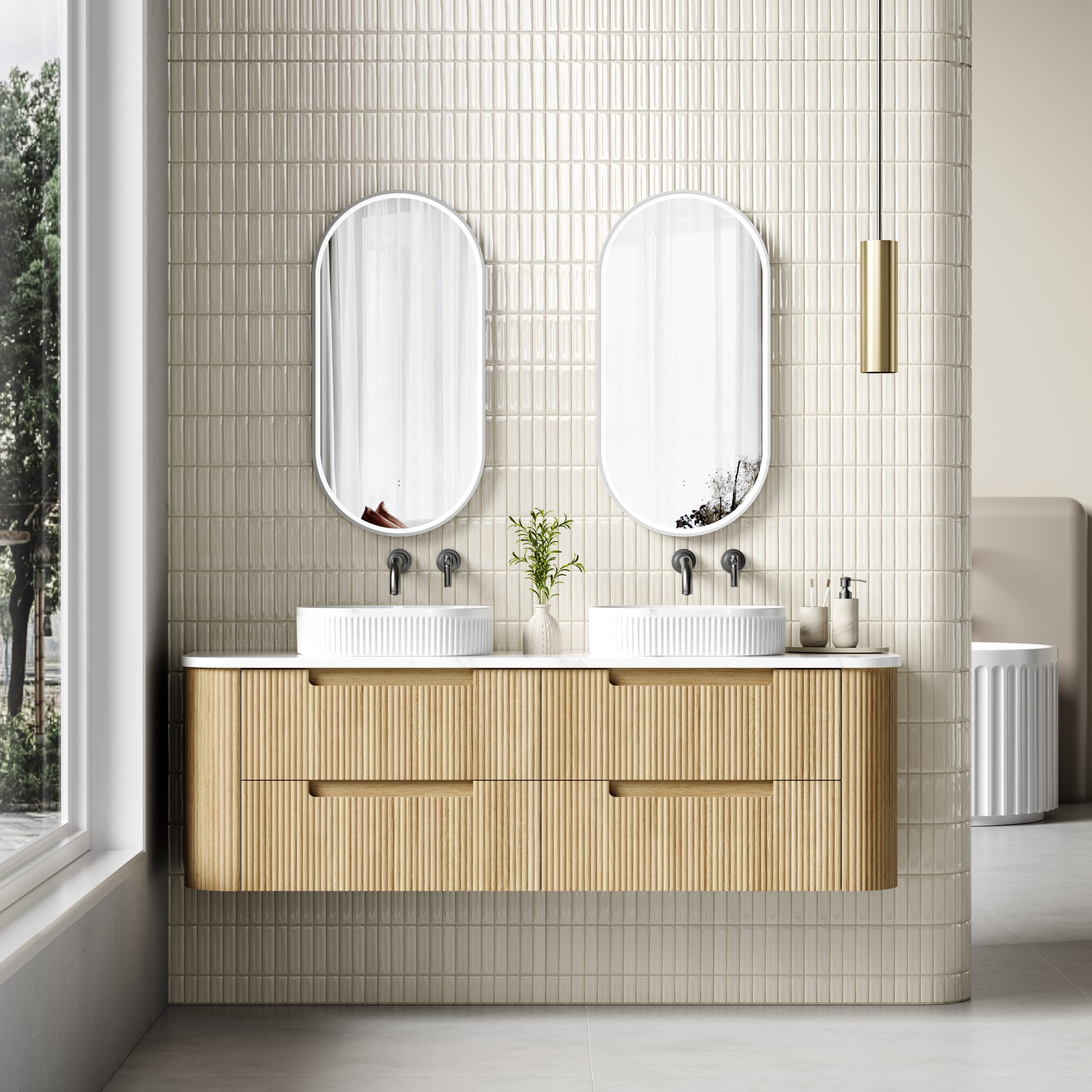Oval Shaving Cabinet